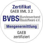 GAEB Zertifikat - Mengenermittlung